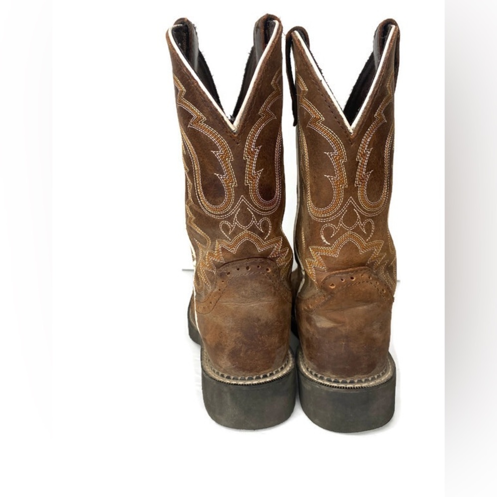 Justin INJI 11' Western Boots Aged Bark Women's Size 7 - Picture 2 of 7
